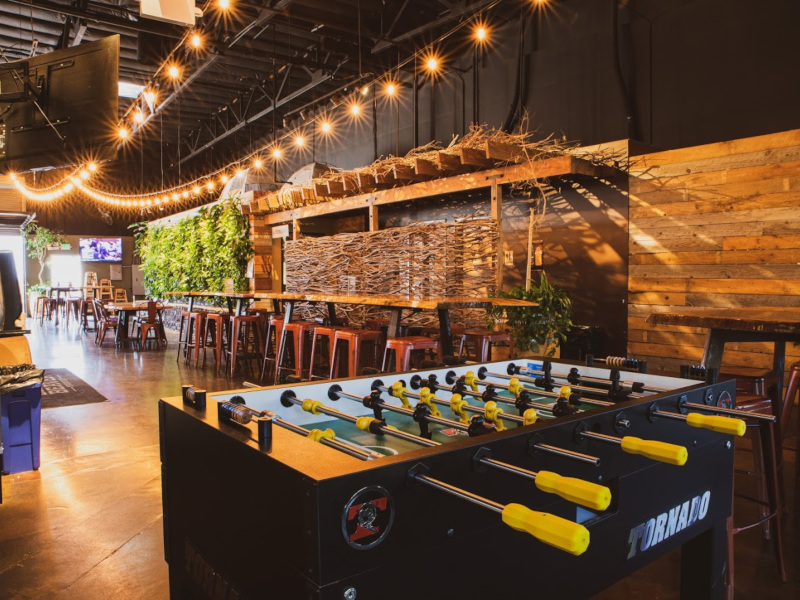 interior, foosball and sitting area